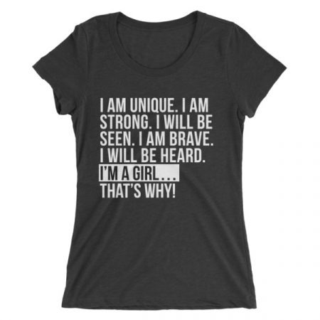 I'm a girl shirt grey